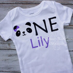 First Birthday Panda Outfit- Custom Colors- Personalized- First Birthday Outfit- 1st Birthday- Panda Birthday- One- Cake Smash Outfit
