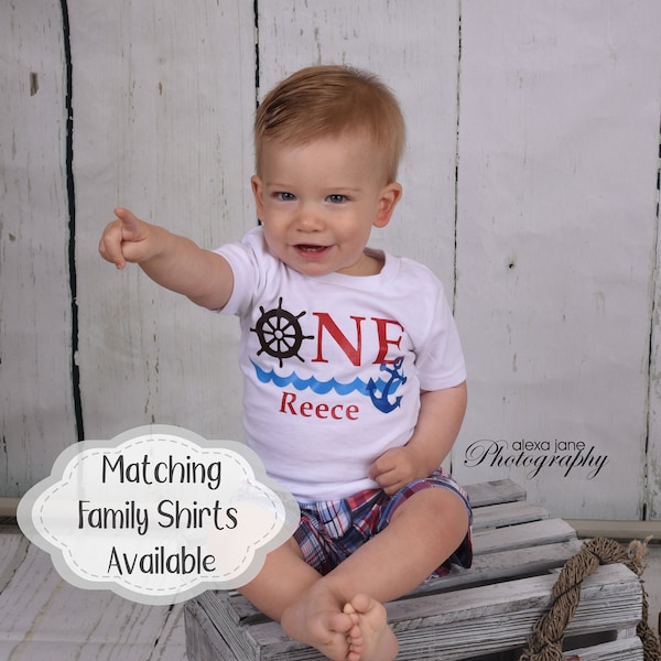 First Birthday Nautical Shirt Nautical Birthday Outfit 1st Birthday Shirt Sailor Birthday Sailing Birthday Anchor Pirate 1st Birthday Whale