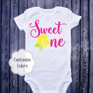Limonade Erster Geburtstag Shirt-Zitrone-Geburtstag-Geburtstag-Outfit Süßer Geburtstag Pink Lemonade 1