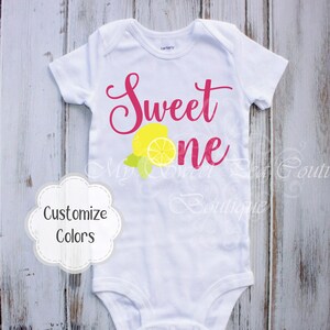 Pink Lemonade Erster Geburtstag Shirt-Zitrone Geburtstag Geburtstag Outfit Sweet One Birthday Lemonade 1. Geburtstag Kuchen Smash Outfit Sweet Lemon
