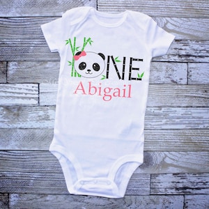 First Birthday Panda Outfit- Custom Colors- Personalized- First Birthday Outfit- 1st Birthday- Panda Birthday- One- Cake Smash Outfit