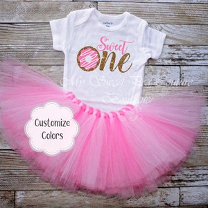 Sweet One Donut First Birthday Outfit- First Birthday Outfit Donut Grow Up Sweet One 1st Birthday Cake Smash Outfit Donut First Birthday One