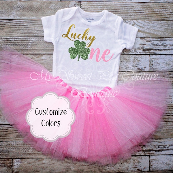 Shamrock 1st Birthday Outfit St. Patrick's Day First Birthday Outfit Clover Cake Smash Outfit 1st Birthday Outfit Irish Birthday Lucky One