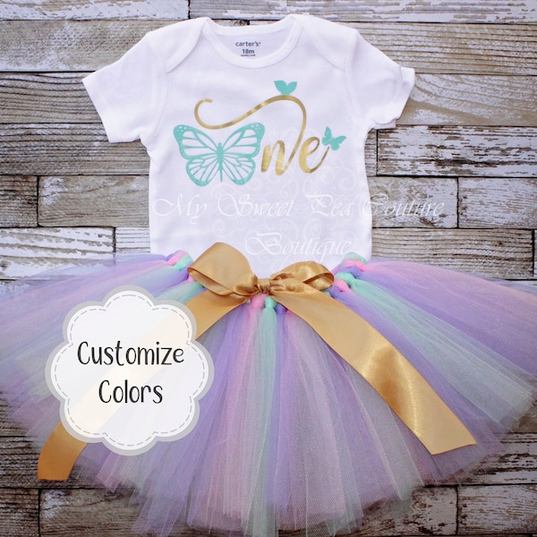 Déguisement papillon premier anniversaire à personnaliser Couleurs Tenue fracassante pour gâteau Anniversaire papillon Tenue premier anniversaire Un papillon pour 1er anniversaire