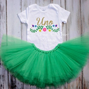 Uno Fiesta Birthday Tutu Outfit- Cake Smash Outfit- 1st Birthday Outfit- Uno Birthday- First Fiesta Birthday Outfit- Uno- Uno Fiesta