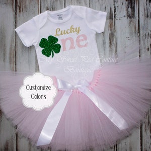 St. Patrick&#39;s First Birthday Outfit Clover Cake Smash Outfit 1st Birthday Outfit St. Patrick&#39;s Birthday Irish Birthday Lucky One Shamrock