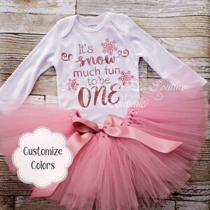 Snow Much Fun to be One Birthday Outfit- Snowflake First Birthday Outfit- Cake Smash Outfit- 1st Birthday Outfit- Winter Wonderland- Tutu
