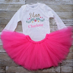 Uno Fiesta Birthday Tutu Outfit- Cake Smash Outfit- 1st Birthday Outfit- Uno Birthday- First Fiesta Birthday Outfit- Uno- Uno Fiesta