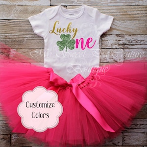 Shamrock 1st Birthday Outfit St. Patrick&#39;s Day First Birthday Outfit Clover Cake Smash Outfit 1st Birthday Outfit Irish Birthday Lucky One