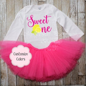 Pink Lemonade Erster Geburtstag Outfit- Zitronenkuchen Smash Outfit Sweet One 1st Birthday Outfit Lemonade Geburtstag Erster Geburtstag Pink Lemonade