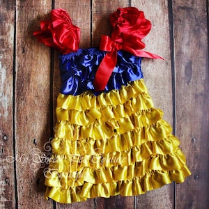 Snow White Birthday Dress- Snow White Dress Costume, Snow White Princess Dress, Snow White Dress, 1st Birthday Dress, Snow White Birthday