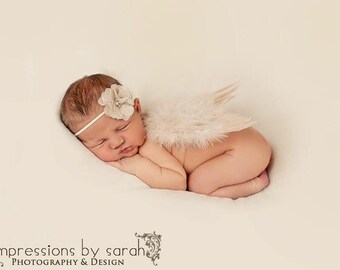 HugeStore Baby Photography Props Newborn Angel Feather Wings Headband Photo Props for Girls White HugeStore Baby Photography Props Newborn Angel Feather Wings Headband Photo Props for Girls White