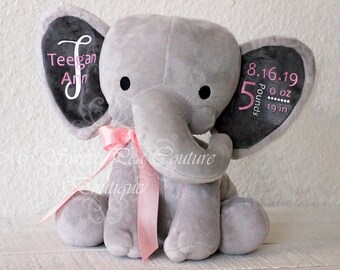 Download Birth Announcement Stuffed Animal Etsy