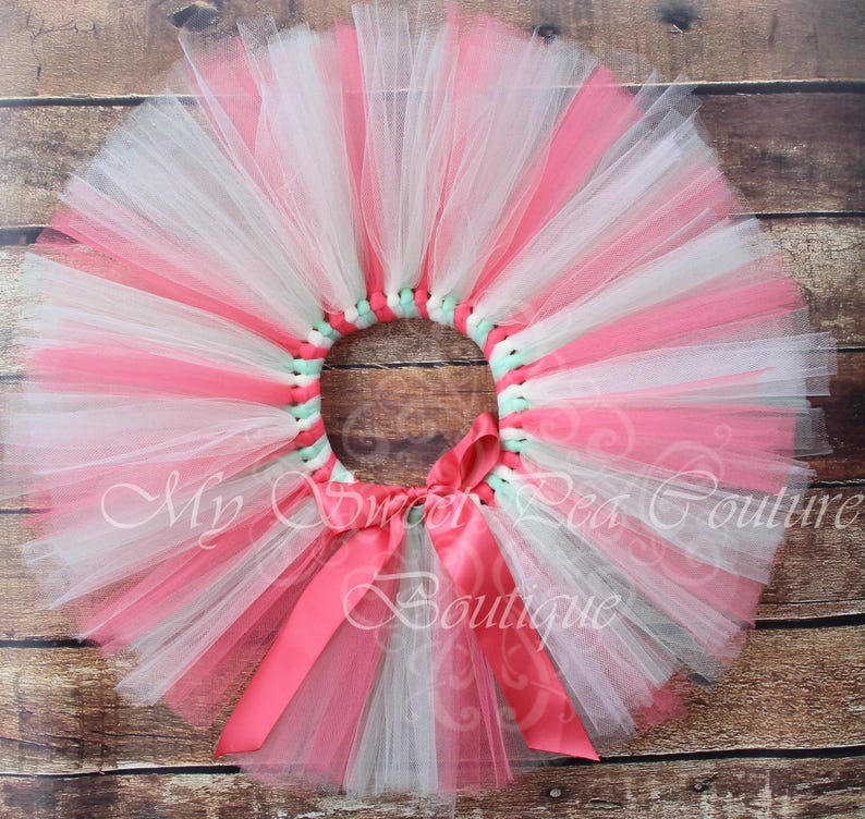 Baby Birthday Tutu Skirt - Full, Fluffy Layers with Optional Bow image 4
