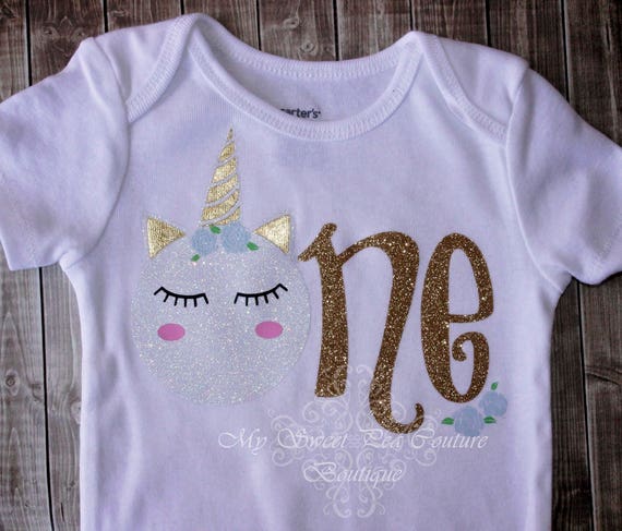 unicorn first birthday shirt