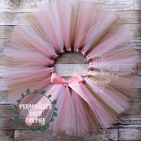 Pink, Gold & White Tutu- Princess Tutu- Cake Smash Tutu- Tutu- Baby Tutu- Toddler Tutu- Birthday Tutu- First Birthday Tutu- Photo Prop