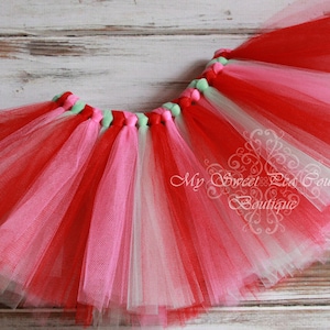 Strawberry Shortcake Tutu- Tutu- Princess Tutu- Baby Tutu- Newborn Tutu- Infant Tutu- Toddler Tutu- Birthday Tutu- Photo Prop- Size 0-24M