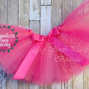 Flamingo Tutu Fuchsia Shocking Pink & Coral Tutu Princess Tutu Cake Smash Tutu Baby Tutu Halloween Costume Birthday Tutu First Birthday Tutu