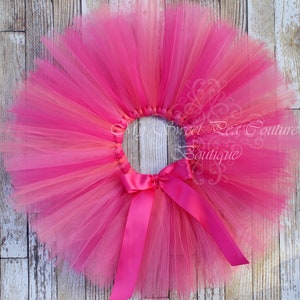 Flamingo Tutu Fuchsia Shocking Pink & Coral Tutu Princess Tutu Cake Smash Tutu Baby Tutu Halloween Costume Birthday Tutu First Birthday Tutu