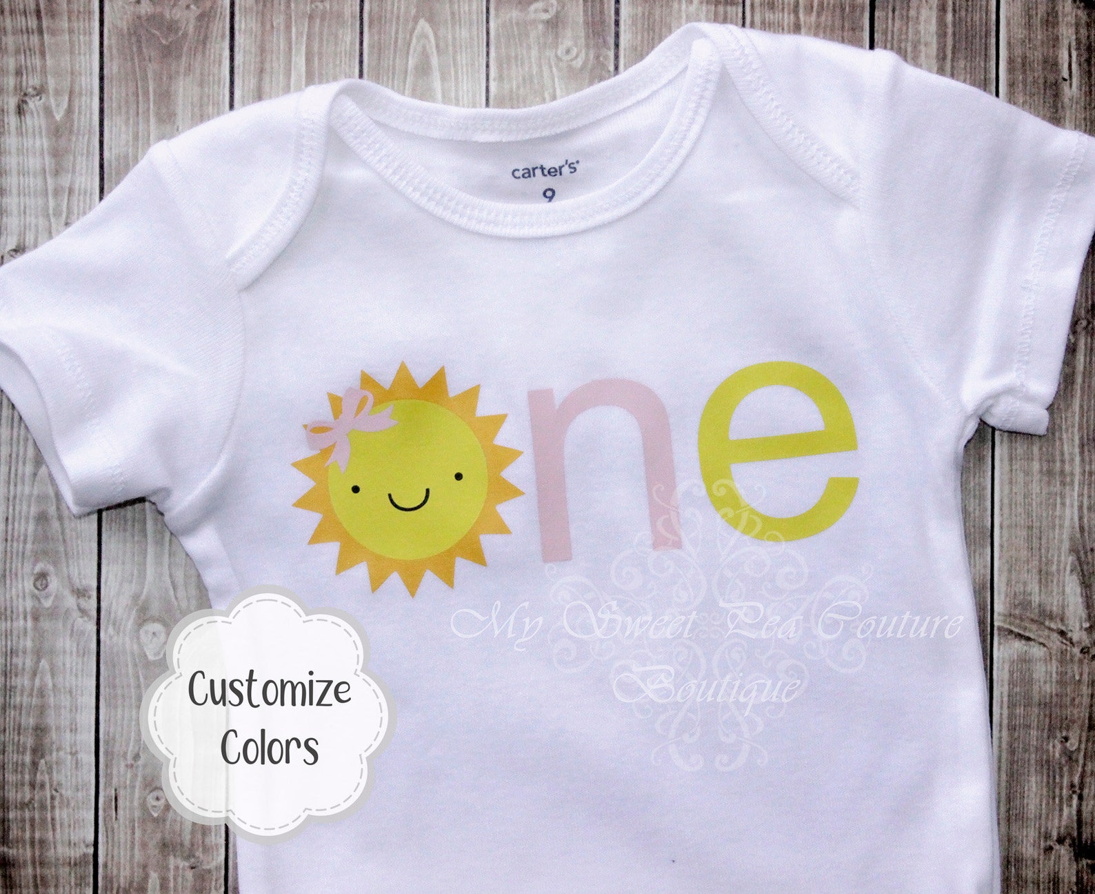 You Are My Sunshine First Birthday Outfit Custom Colors Etsy