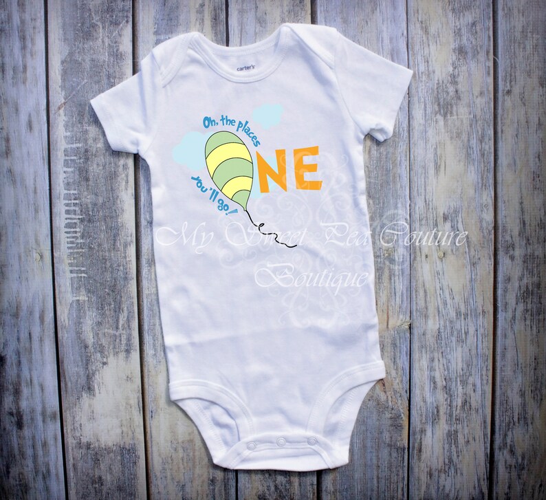 Cake Smash Outfit First Birthday Outfit One Hot Air Balloon First Birthday Oh the Places You/'ll Go First Birthday Outfit 1st Birthday