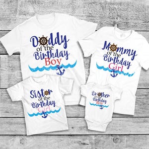 Nautical First Birthday Family Shirts: Cruise, Sailing, Pirate & Boat Theme for Kids and Toddlers image 4