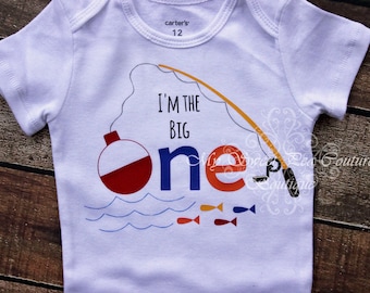 The Big One First Birthday Boy Fishing Outfit - Custom Shirt for 1st Birthday Party Celebration
