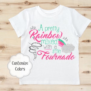 A Pretty Rainbow Mixed with a Little Fournado 4th Birthday Shirt Fourth Birthday Rainbow Birthday Fournado Birthday Ideas Four Nado Birthday