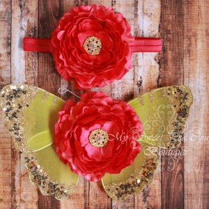 Midsummer Night&#39;s Dream Butterfly Wing Set Baby Wings Garden Butterfly Wings Newborn Butterfly Wings Newborn Wings Newborn Photo Prop