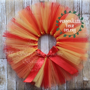 Flame Princess Tutu for Baby&#39;s First Birthday, Cake Smash, Lion King Theme, Sunset Colors