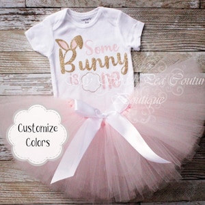 Some Bunny Is One Shirt - First Birthday Outfit with Matching Family Tees