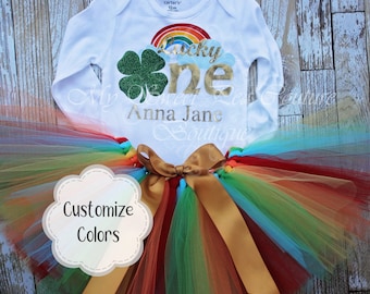 Erster Geburtstag Shirt: Regenbogen Klee Design - St. Patrick's Day