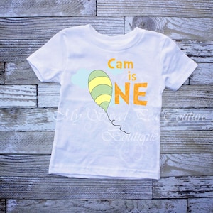 Adventure Awaits: Hot Air Balloon First Birthday Shirt for Cake Smash & Celebrations
