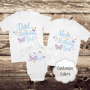 Butterfly Birthday Outfit: Tutu and Matching Family Shirts