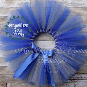 Königsblau & Silber Tutu Prinzessin Tutu Baby Tutu Silber Tutu Blau Tutu Geburtstags-Tutu R2 Erste Geburtstags-Tutu Foto Prop Kuchen Smash Tutu