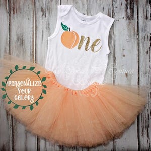 Abito per il primo compleanno di Sweet Peach: completo ispirato allo stile del sud per bambine con cake smash