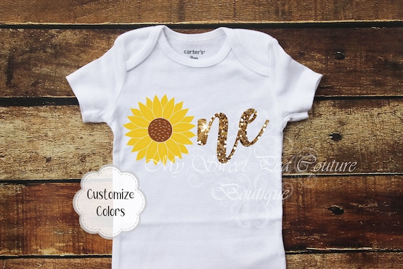 Sunflower First Birthday Outfit Cake Smash Outfit Sun Flower 1st