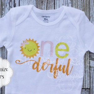 You are My Sunshine First Birthday Shirt- Onederful Personalized First Birthday Outfit 1st Birthday Sunshine Onederful One Birthday Outfit