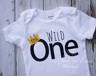 Where the Wild THings Are Wild One First Birthday Shirt 1st Birthday Outfit King Wild One Wild One Party 1st Birthday Cake Smash Outfit