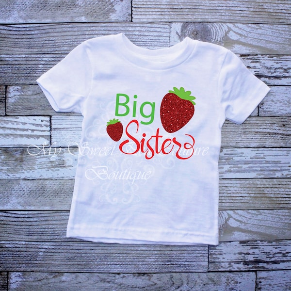 Strawberry Shortcake Sibling Birthday Outfit, Big Sister Birthday Shirt, Sweet one Family tshirt, Kids Bodysuit, Youth Adult Shirts