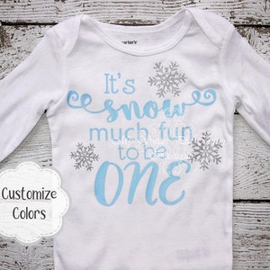 Snow Much Fun to be One Snowflake Birthday First Birthday 1st Birthday Winter Wonderland Snowflake Onderland Birthday Snow Cute December
