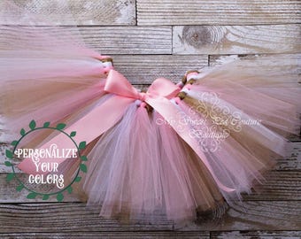Elegant Pink, Gold & White Princess Tutu for Baby's First Birthday, Cake Smash, and Photo Prop