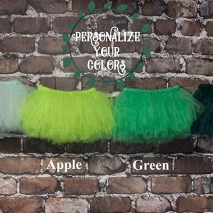 Shades of Green Tutu: Princess Dress for Newborn, Baby, Toddler Birthday, Cake Smash & Photo Shoot