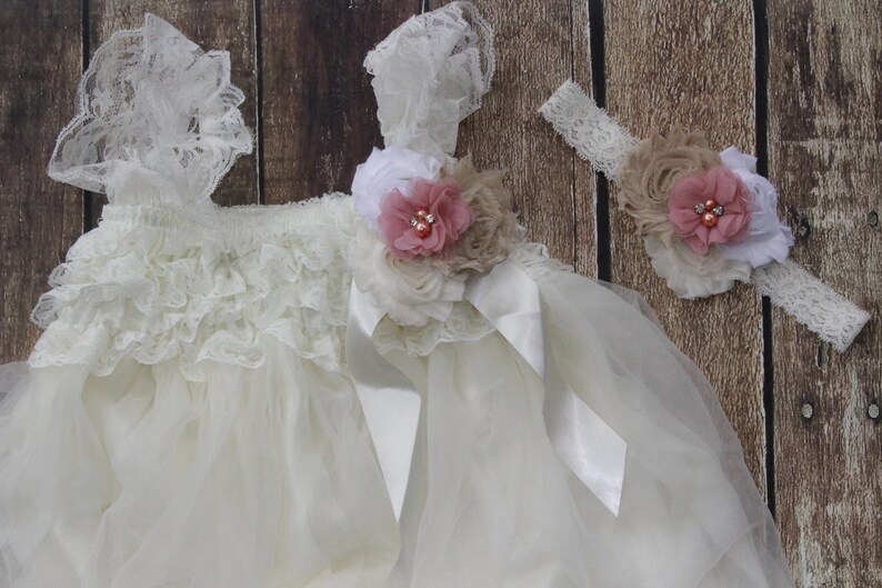 Butterfly Ivory Lace Dress Customize Flower Girl Dress Baby Etsy
