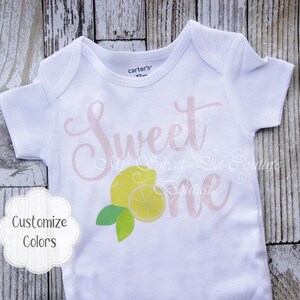 Pink Lemonade Erster Geburtstag Shirt-Zitrone Geburtstag Geburtstag Outfit Sweet One Birthday Lemonade 1. Geburtstag Kuchen Smash Outfit Sweet Lemon