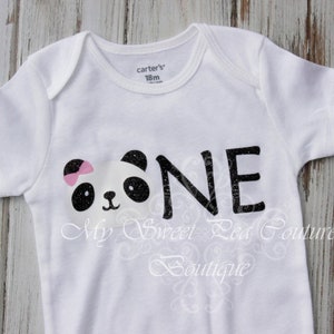 First Birthday Panda Outfit- Custom Colors- Personalized- First Birthday Outfit- 1st Birthday- Panda Birthday- One- Cake Smash Outfit