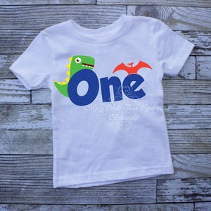 T-Rex First Birthday Outfit: Dinosaur Theme Party Shirt for Baby Boys, Trendy Toddler Bodysuit