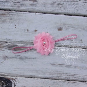 Pink Flower Headband- Pink Baby Headband Baby Accessories Baby Shower Gift Pink headband Newborn Headband Baby Bow- Photo Prop