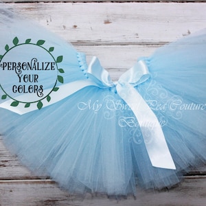 Hellblaues Tutu- Tutu- Prinzessin Tutu- Baby-Tutu- Tutu- Baby-Tutu- Tutu- Geburtstags-Tutu- Erster Geburtstag-Tutu- Foto-Requisite- Kuchen-Smash-Tutu