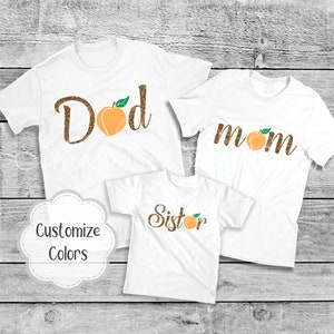 Süßes Südliches Peach Erster Geburtstag Outfit - Passende Familienshirts für Cake Smash & Georgia Feier